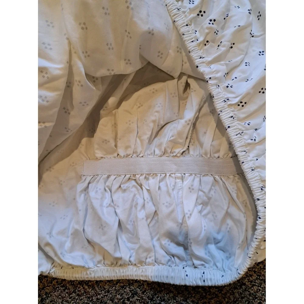 Threshold Queen Cotton Sheet Set Fitted Sheet Pillowcase Deep Pocket White NWOT